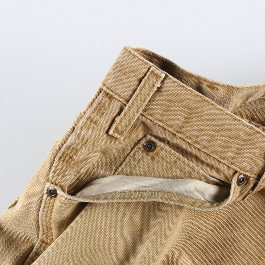 2000s- Dickies Regular Fit Duck Painter Pants, Men's W38 equivalent. cotton beige type brown Vintage Second Hand