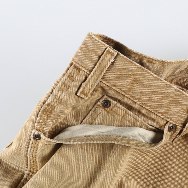 2000s- Dickies Regular Fit Duck Painter Pants, Men's W38 equivalent. cotton beige type brown Vintage Second Hand