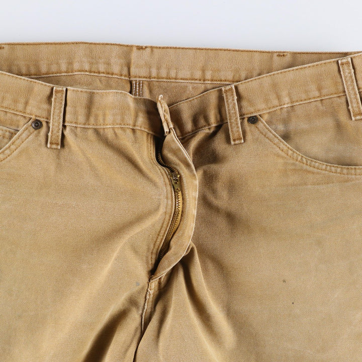 2000s- Dickies Regular Fit Duck Painter Pants, Men's W38 equivalent. cotton beige type brown Vintage Second Hand