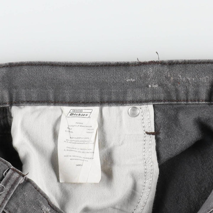Dickies plain duck canvas painter pants, men's size W37 (approx.) cotton gray type Vintage Second Hand