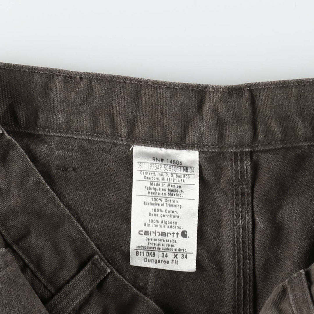 Carhartt Dungaree Fit Duck Painter Pants, Men's, W32 equivalent cotton brown type Vintage Second Hand