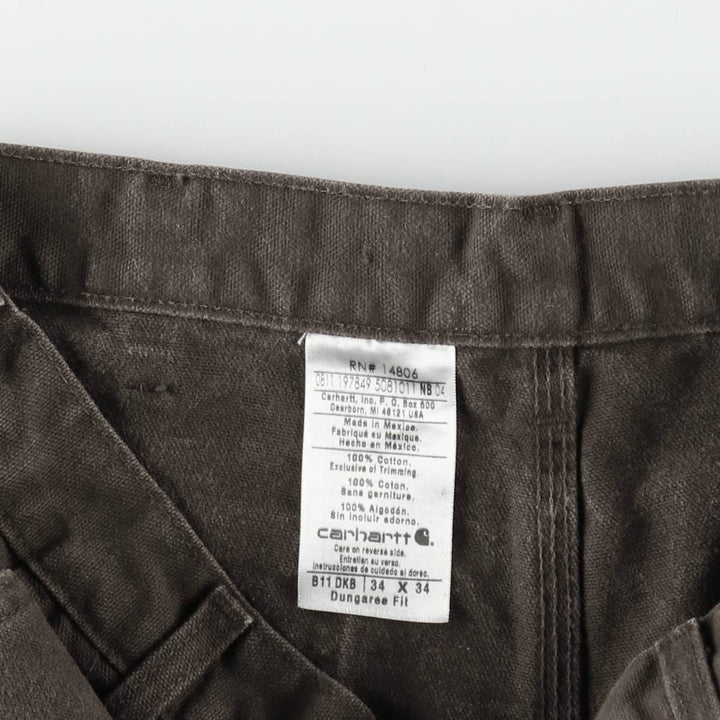 Carhartt Dungaree Fit Duck Painter Pants, Men's, W32 equivalent cotton brown type Vintage Second Hand