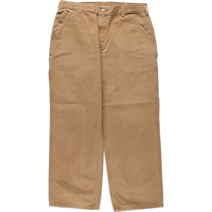 Carhartt Original Dungaree Fit Duck Painter Pants, Men's, Size 34 cotton beige type brown Vintage Second Hand