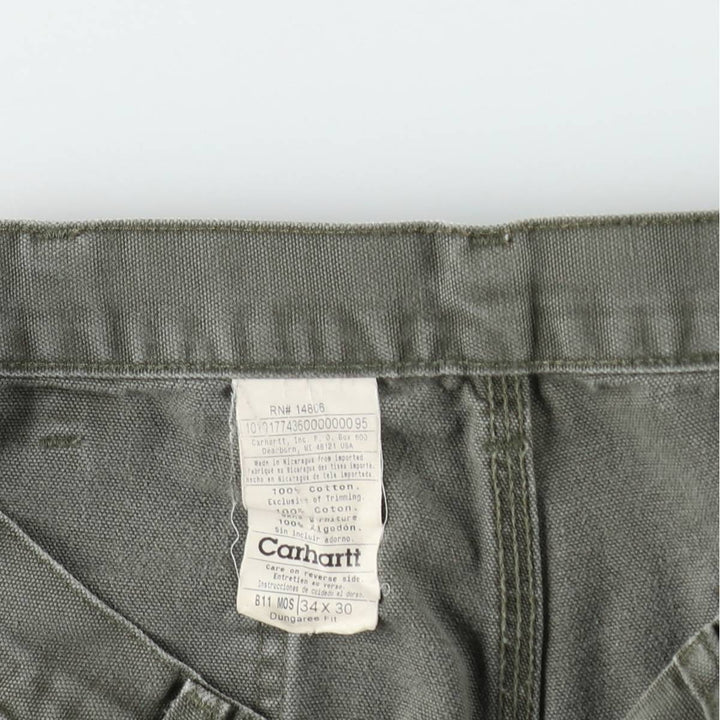 Carhartt Dungaree Fit Duck Painter Pants, Men's, W34 equivalent cotton Khaki type Vintage Second Hand