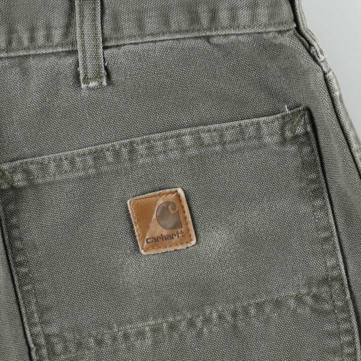 Carhartt Dungaree Fit Duck Painter Pants, Men's, W34 equivalent cotton Khaki type Vintage Second Hand