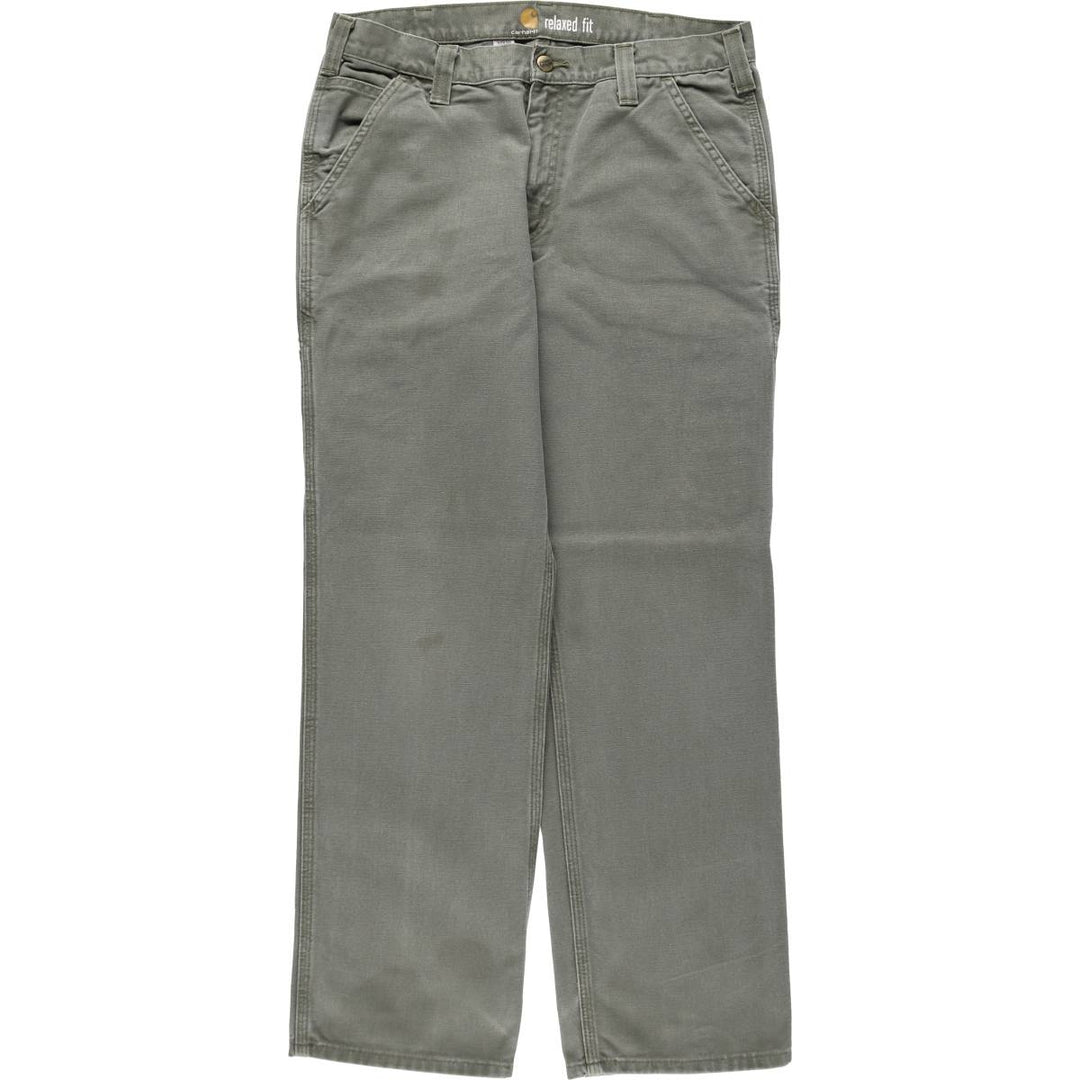 Carhartt Relaxed Fit Duck Painter Pants, Men's, Size 34 cotton Khaki type Vintage Second Hand