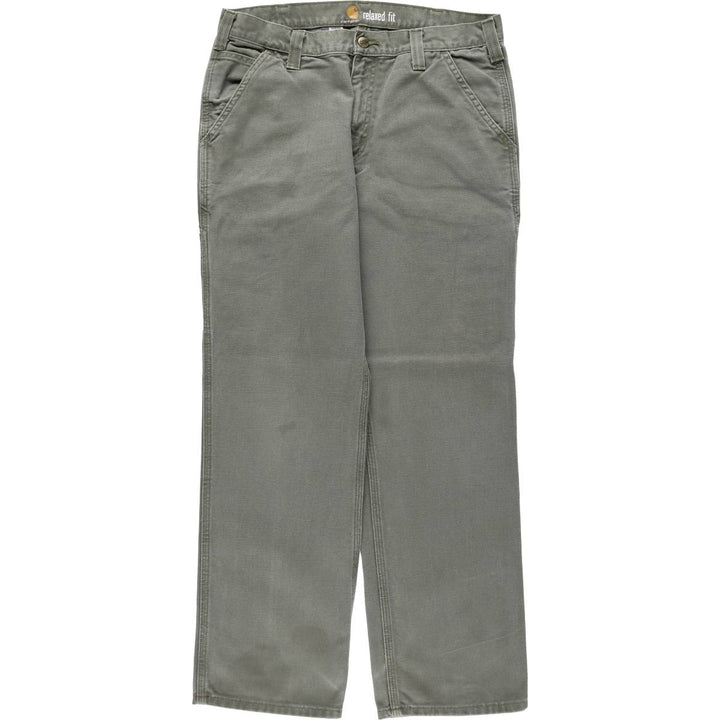 Carhartt Relaxed Fit Duck Painter Pants, Men's, Size 34 cotton Khaki type Vintage Second Hand