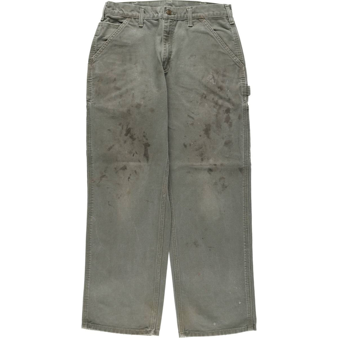 Carhartt Dungaree Fit Duck Painter Pants, Men's, W32 equivalent cotton Khaki type Vintage Second Hand