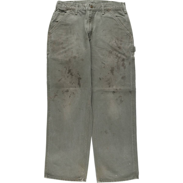 Carhartt Dungaree Fit Duck Painter Pants, Men's, W32 equivalent cotton Khaki type Vintage Second Hand