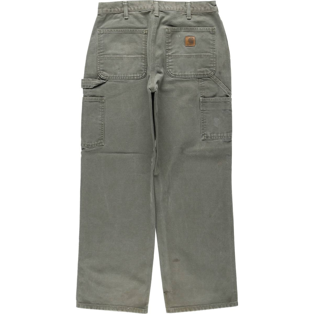 Carhartt Dungaree Fit Duck Painter Pants, Men's, W32 equivalent cotton Khaki type Vintage Second Hand