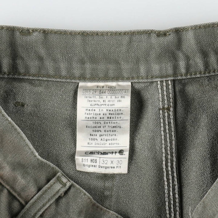 Carhartt Dungaree Fit Duck Painter Pants, Men's, W32 equivalent cotton Khaki type Vintage Second Hand