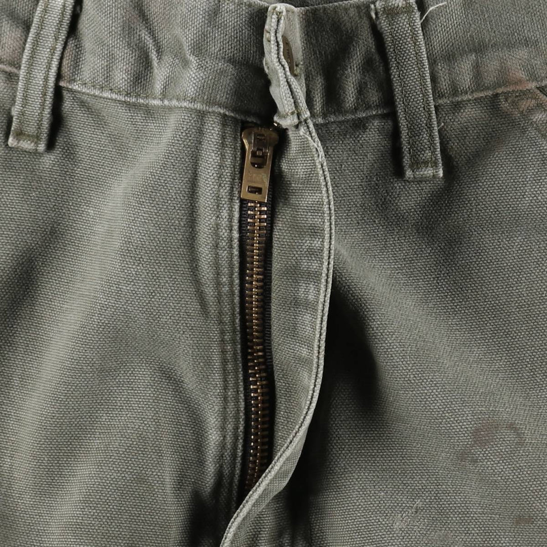 Carhartt Dungaree Fit Duck Painter Pants, Men's, W32 equivalent cotton Khaki type Vintage Second Hand