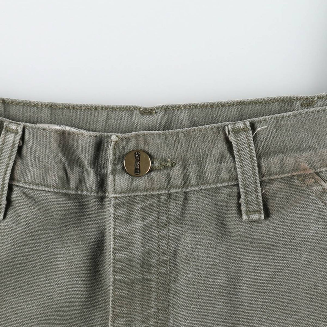 Carhartt Dungaree Fit Duck Painter Pants, Men's, W32 equivalent cotton Khaki type Vintage Second Hand