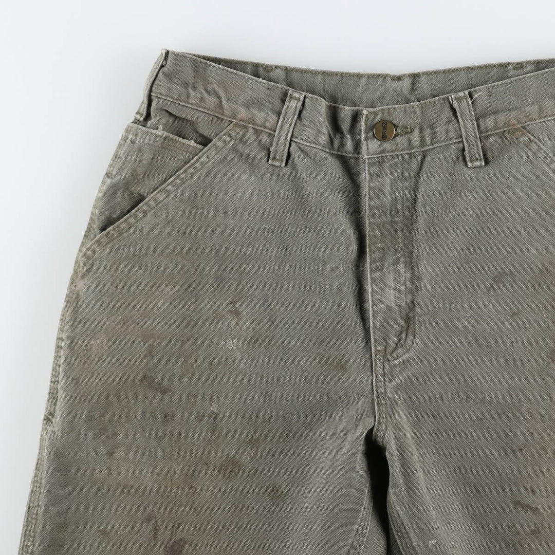 Carhartt Dungaree Fit Duck Painter Pants, Men's, W32 equivalent cotton Khaki type Vintage Second Hand