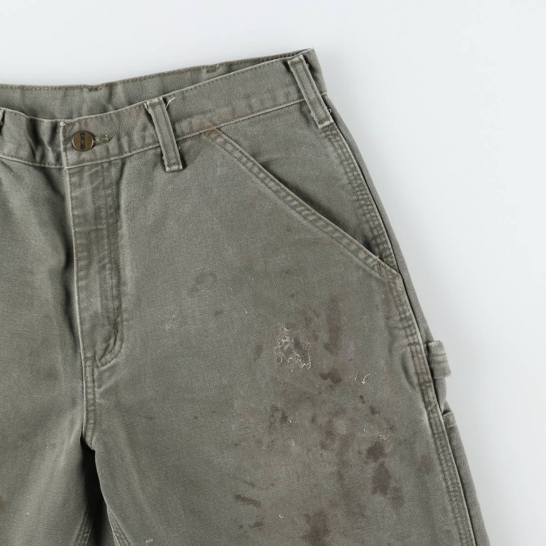 Carhartt Dungaree Fit Duck Painter Pants, Men's, W32 equivalent cotton Khaki type Vintage Second Hand