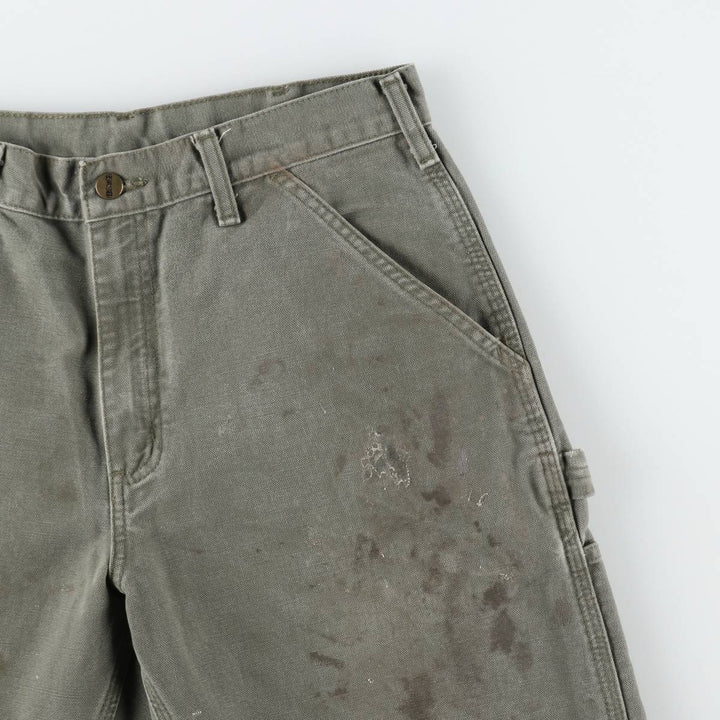 Carhartt Dungaree Fit Duck Painter Pants, Men's, W32 equivalent cotton Khaki type Vintage Second Hand