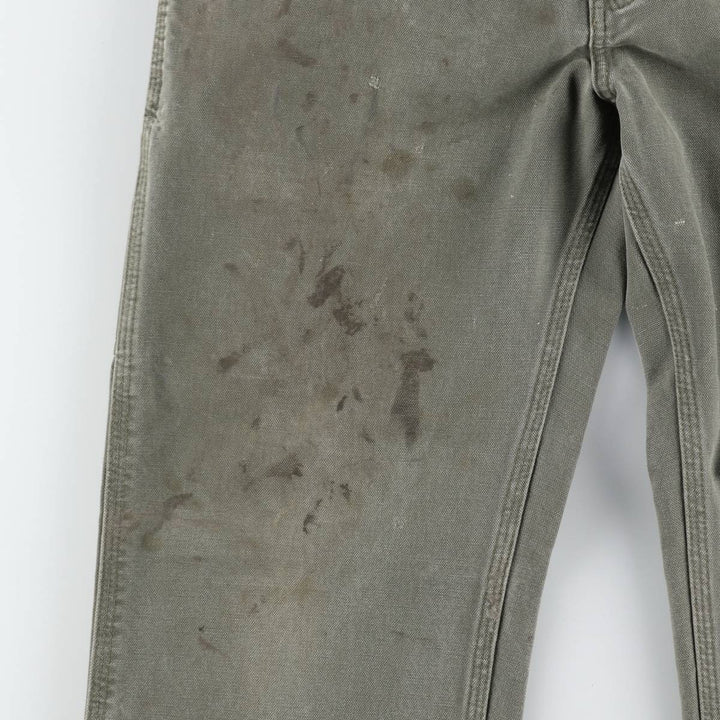 Carhartt Dungaree Fit Duck Painter Pants, Men's, W32 equivalent cotton Khaki type Vintage Second Hand