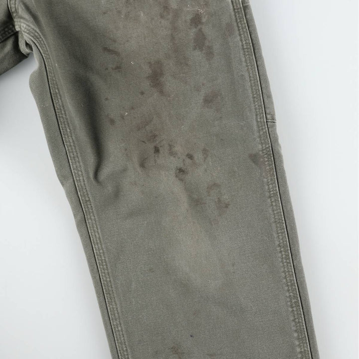 Carhartt Dungaree Fit Duck Painter Pants, Men's, W32 equivalent cotton Khaki type Vintage Second Hand