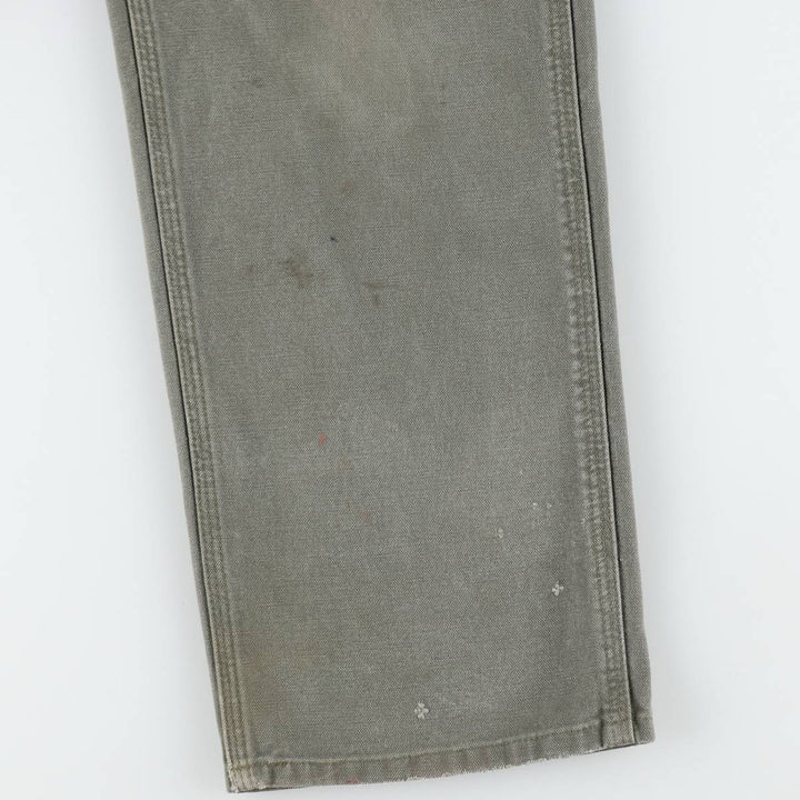 Carhartt Dungaree Fit Duck Painter Pants, Men's, W32 equivalent cotton Khaki type Vintage Second Hand