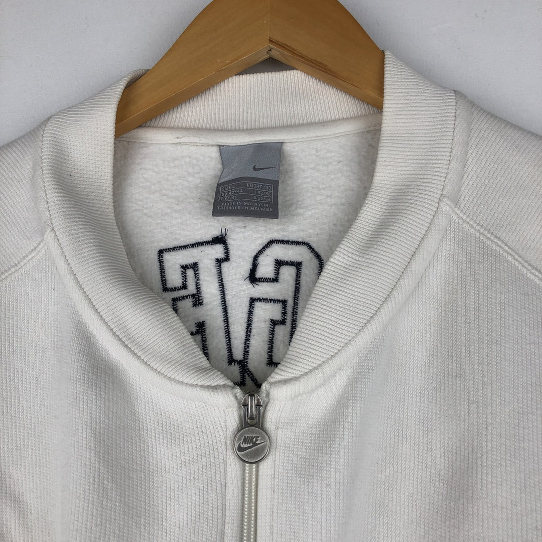 2000'S Nike full-zip sweatshirt, men's size L unclear white type Vintage Second Hand
