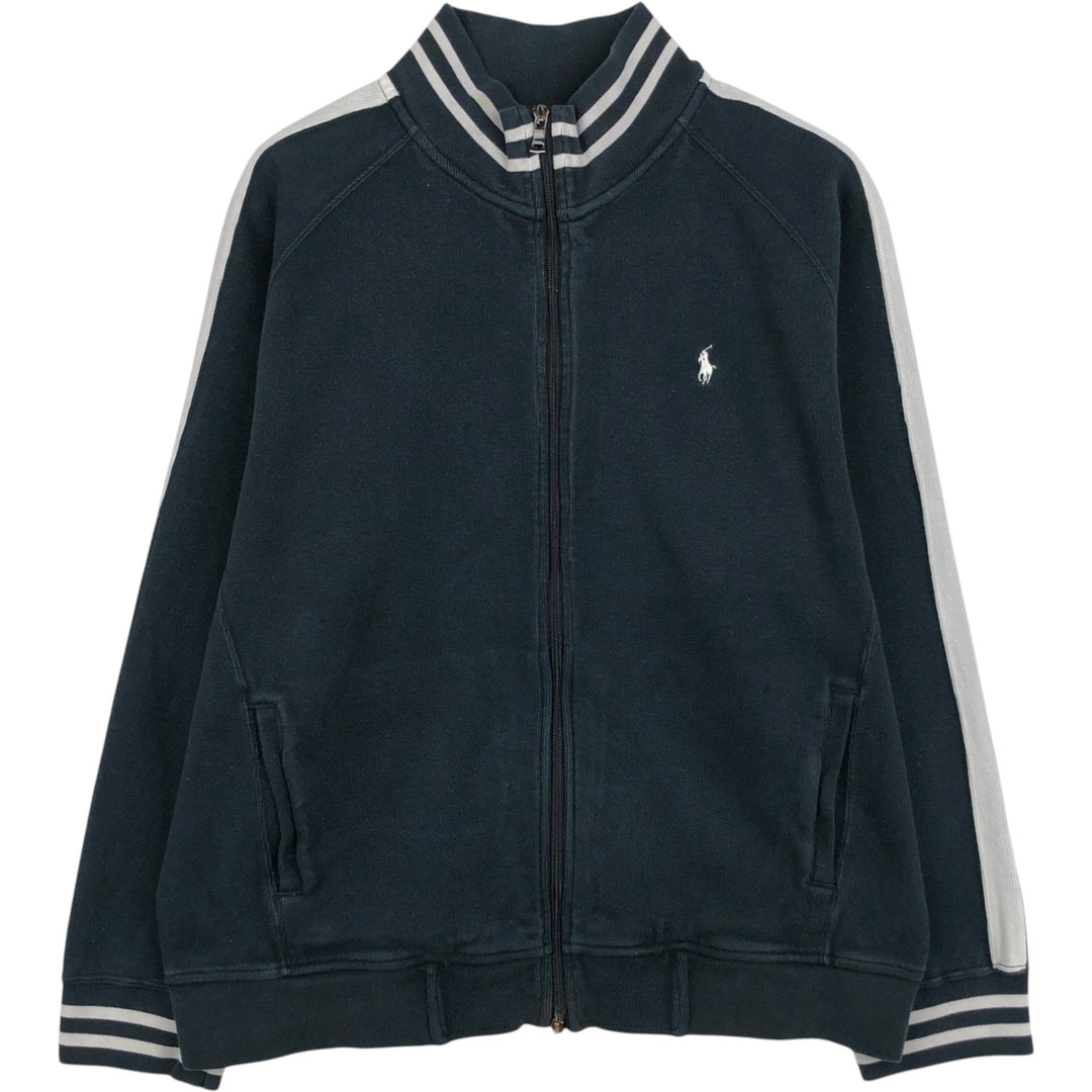 Ralph Lauren POLO by Ralph Lauren full zip sweatshirt, men's XL size cotton black type Vintage Second Hand