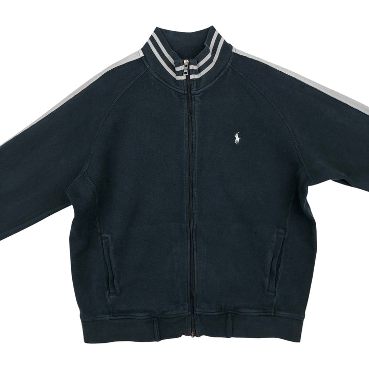 Ralph Lauren POLO by Ralph Lauren full zip sweatshirt, men's XL size cotton black type Vintage Second Hand