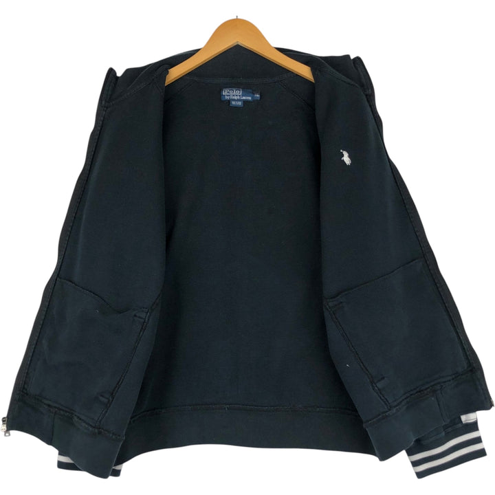 Ralph Lauren POLO by Ralph Lauren full zip sweatshirt, men's XL size cotton black type Vintage Second Hand