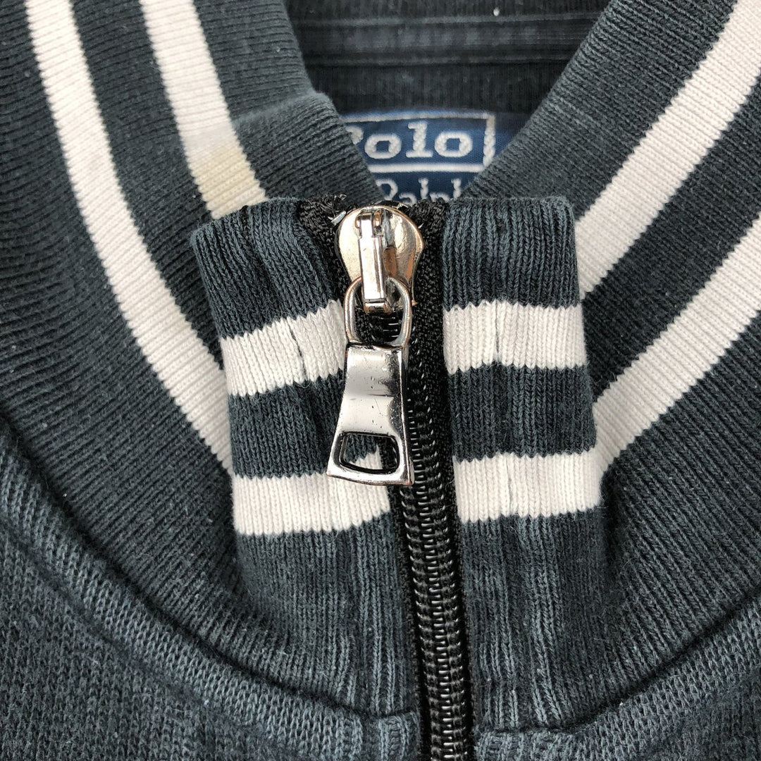 Ralph Lauren POLO by Ralph Lauren full zip sweatshirt, men's XL size cotton black type Vintage Second Hand