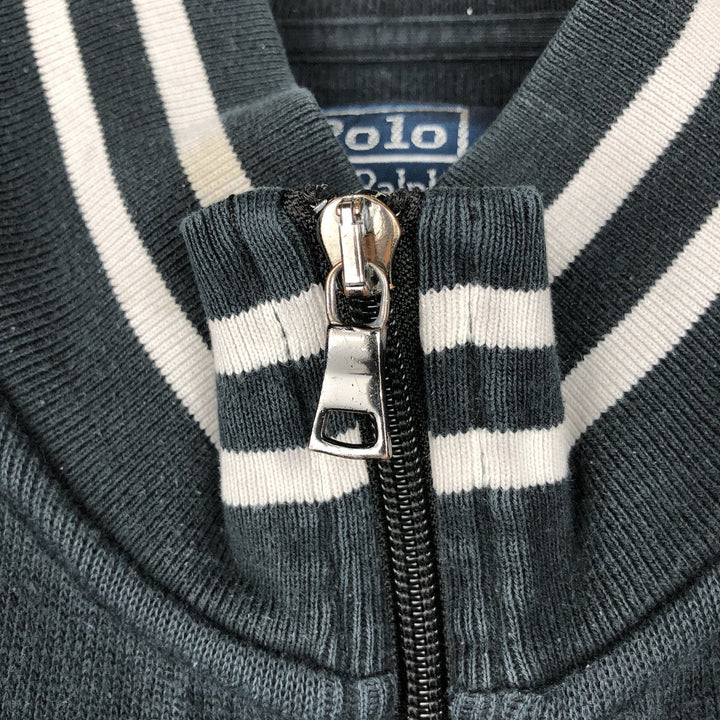 Ralph Lauren POLO by Ralph Lauren full zip sweatshirt, men's XL size cotton black type Vintage Second Hand