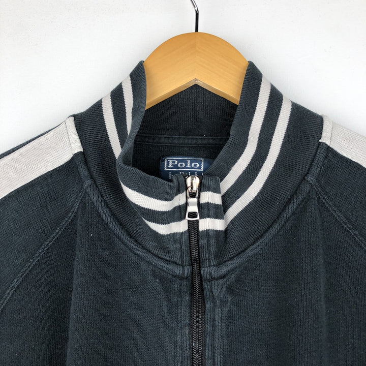 Ralph Lauren POLO by Ralph Lauren full zip sweatshirt, men's XL size cotton black type Vintage Second Hand
