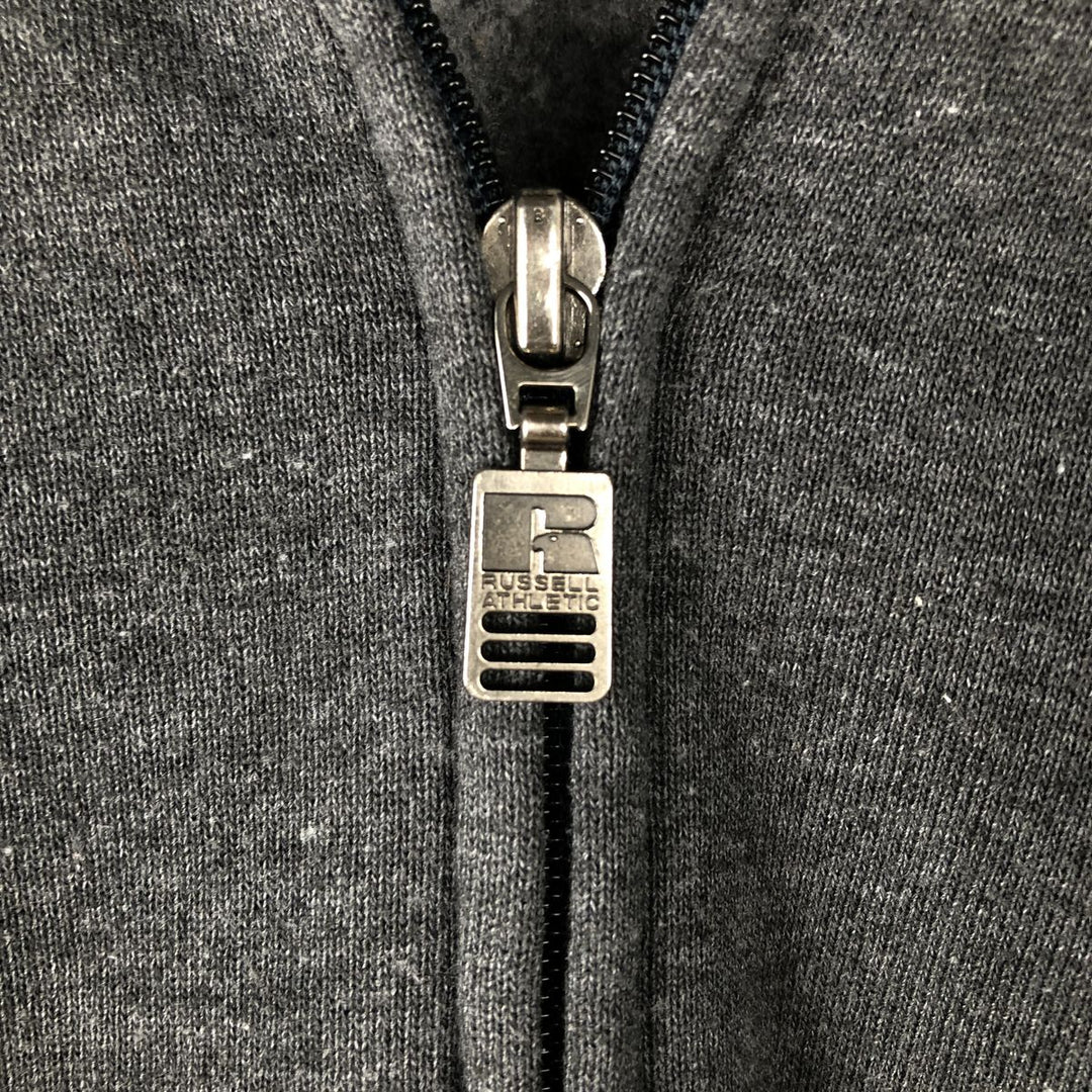 Vintage 90'S Russell Athletic full-zip sweatshirt, size L, men's cotton gray type Vintage Second Hand
