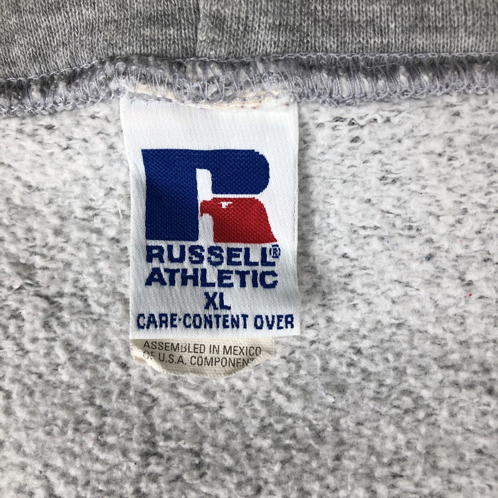 Vintage 90'S Russell Athletic full-zip sweatshirt, size XL, men's polyester gray type Vintage Second Hand