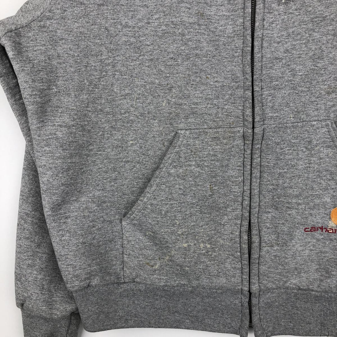 Carhartt Sweat Full Zip Hoodie Men's XL Vintage unclear gray type Vintage Second Hand