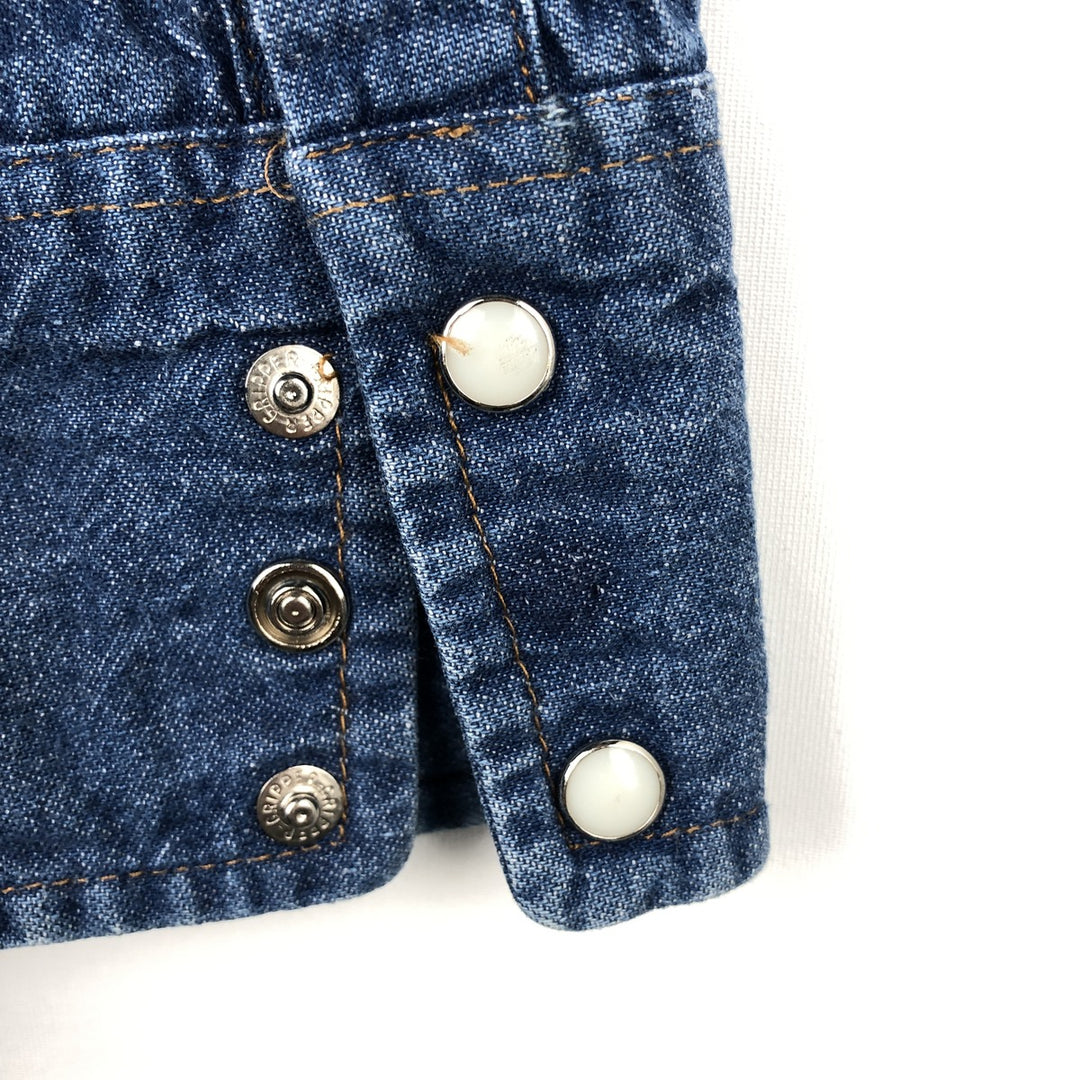 1990'S Wrangler Long-Sleeve Denim Western Shirt, Men's Size L (approx.), Vintage unclear navy blue type Vintage Second Hand