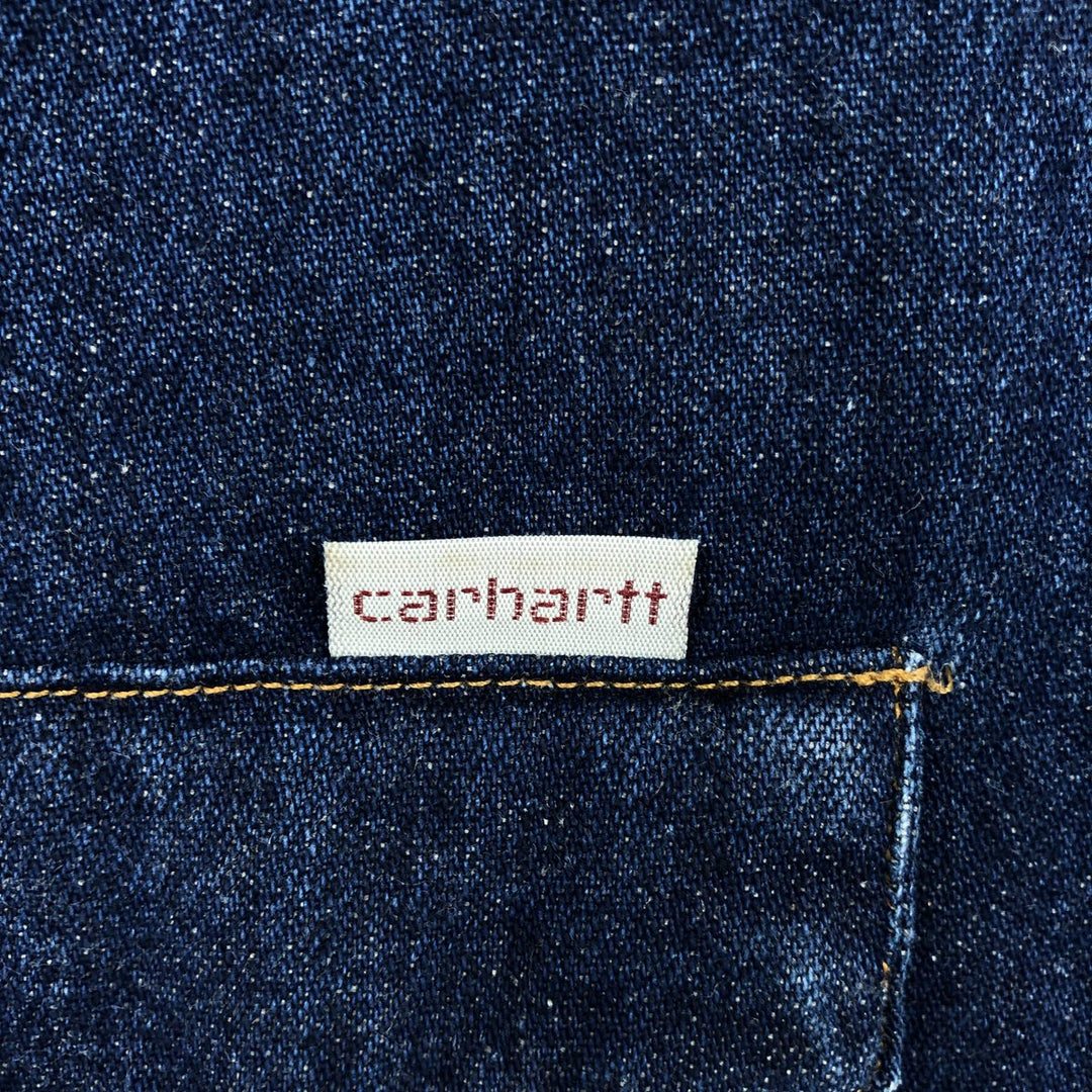 Carhartt Long Sleeve Denim Western Shirt, Men's Size L unclear blue type Vintage Second Hand