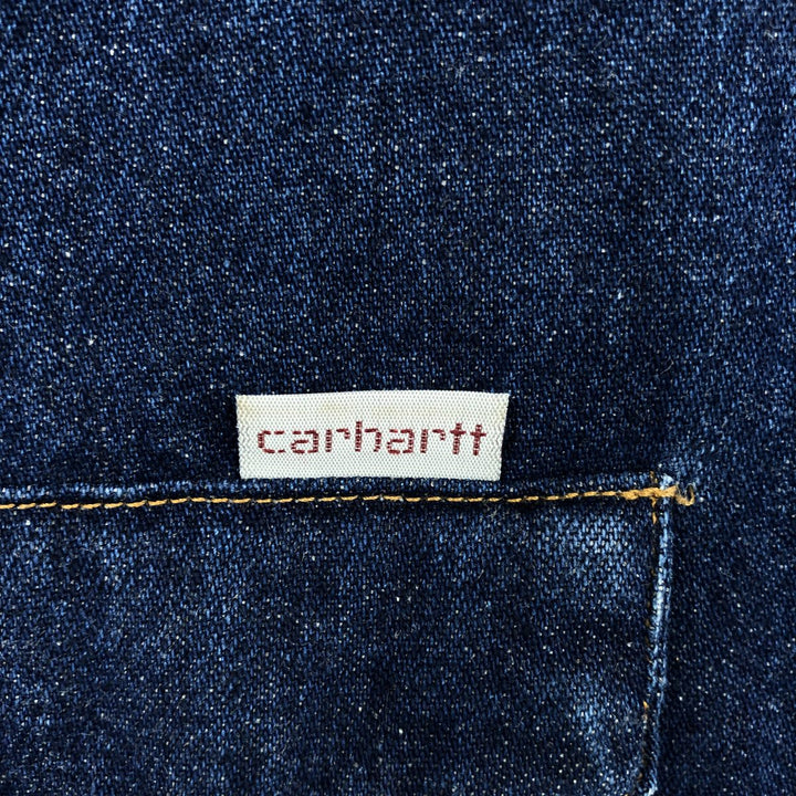 Carhartt Long Sleeve Denim Western Shirt, Men's Size L unclear blue type Vintage Second Hand
