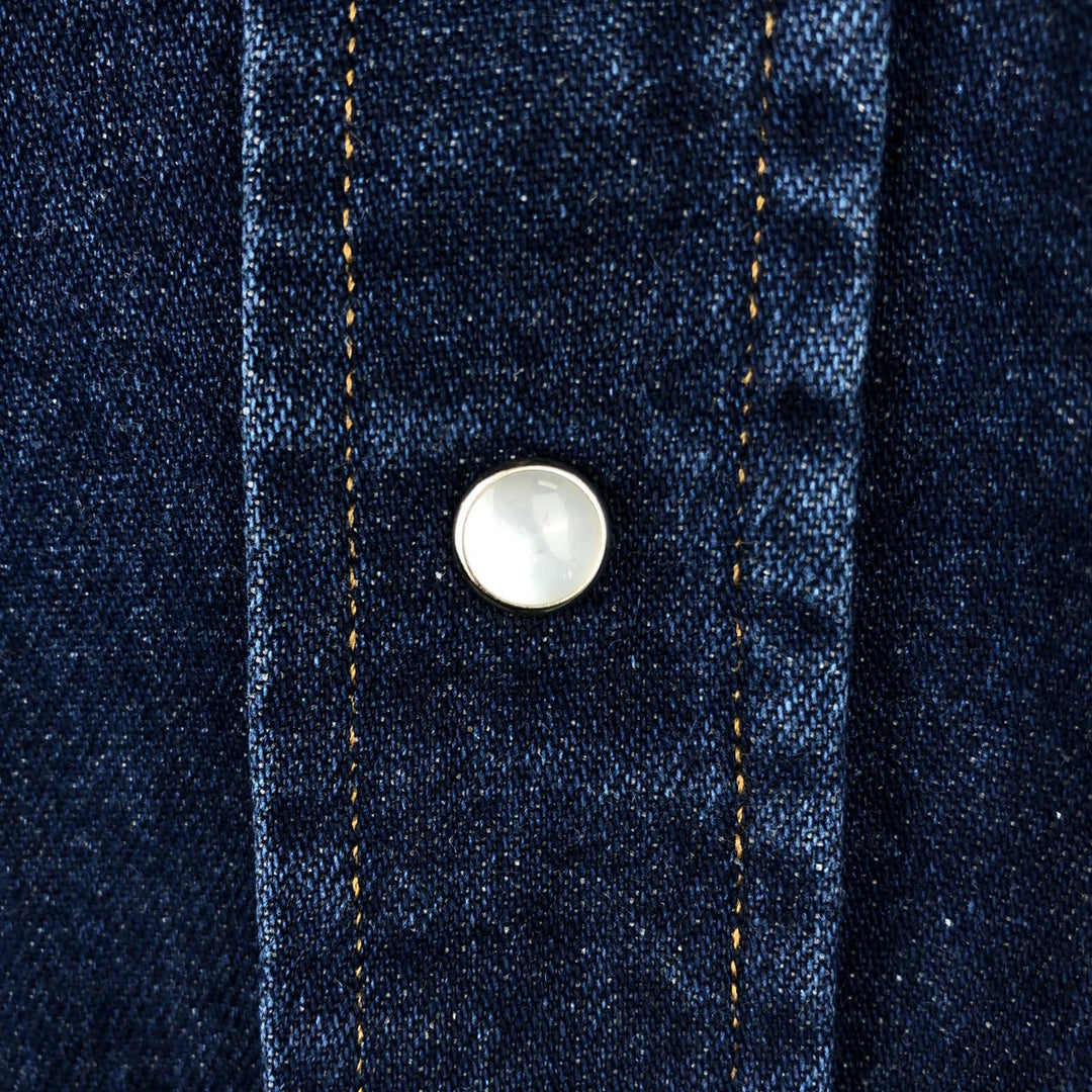 Carhartt Long Sleeve Denim Western Shirt, Men's Size L unclear blue type Vintage Second Hand