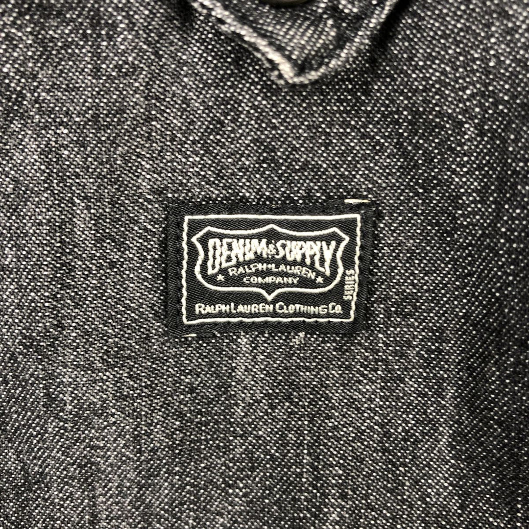 Ralph Lauren DENIM&SUPPLY Long-Sleeve Western Shirt, Men's Size L (approx.) cotton black type Vintage Second Hand