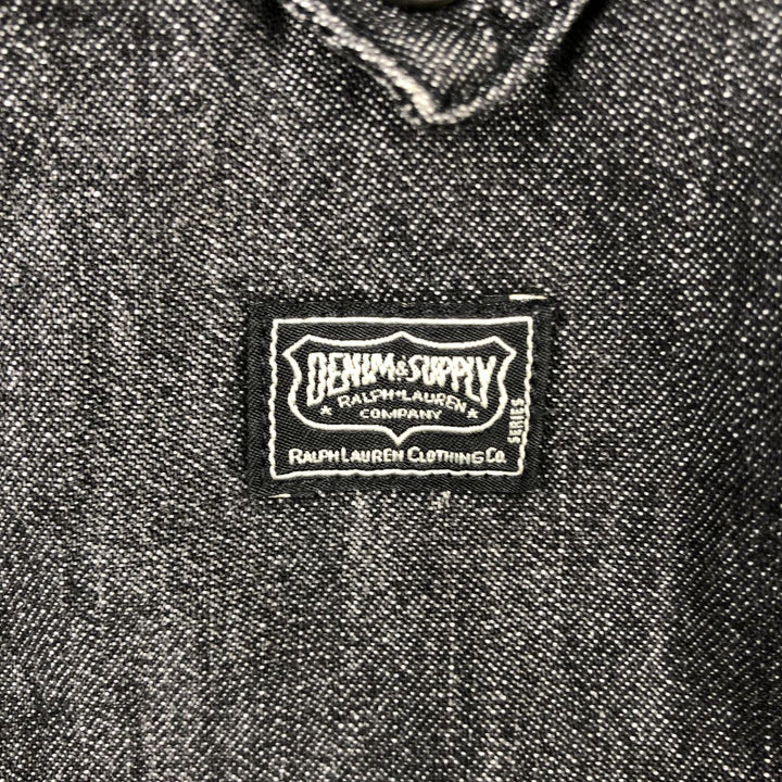 Ralph Lauren DENIM&SUPPLY Long-Sleeve Western Shirt, Men's Size L (approx.) cotton black type Vintage Second Hand