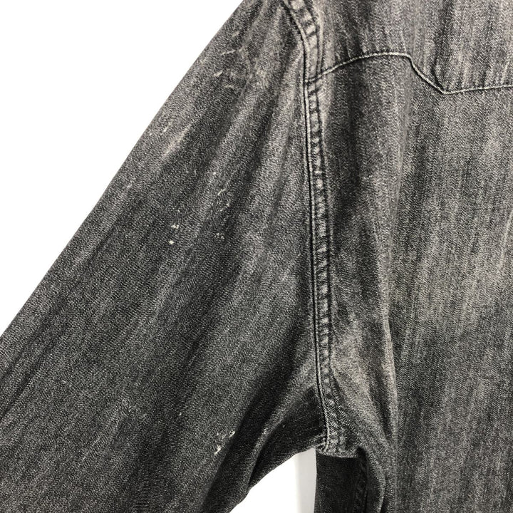 Ralph Lauren DENIM&SUPPLY Long-Sleeve Western Shirt, Men's Size L (approx.) cotton black type Vintage Second Hand