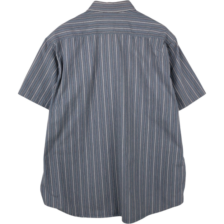Carhartt Stripe Pattern Button-Down Short Sleeve Work Shirt, Men's Size XL unclear gray type Vintage Second Hand