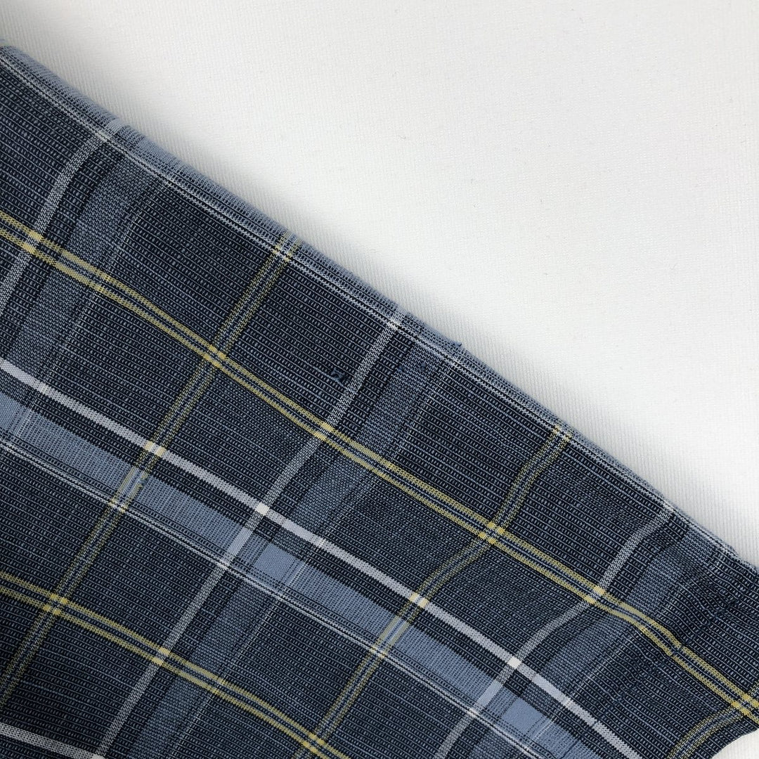 Columbia Short-Sleeve Cotton Check Shirt, Men's Size XL (approx.) cotton navy blue type Vintage Second Hand