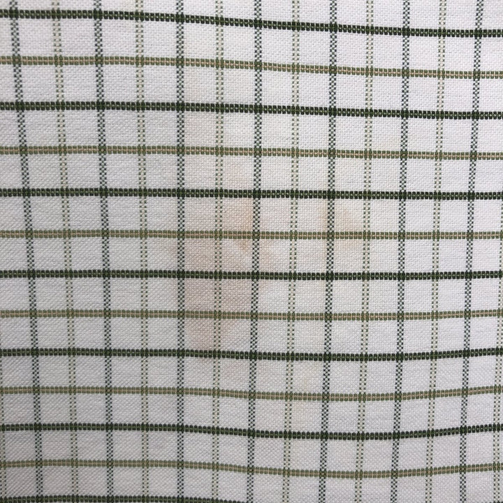 LLBean Short Sleeve Button-Down Check Shirt, Men's Size L cotton white type Vintage Second Hand