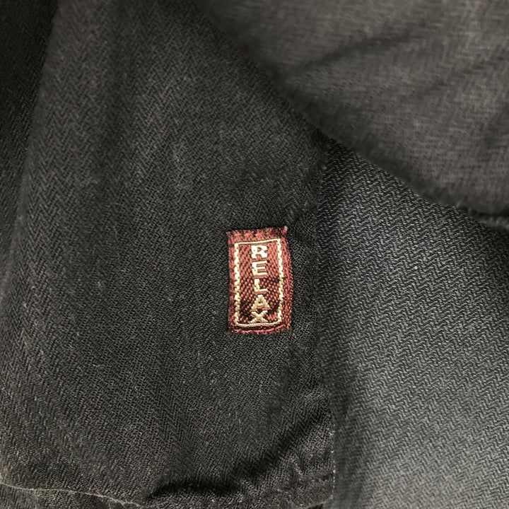 Tommy Bahama short sleeve open collar silk shirt, men's size L cotton black type Vintage Second Hand