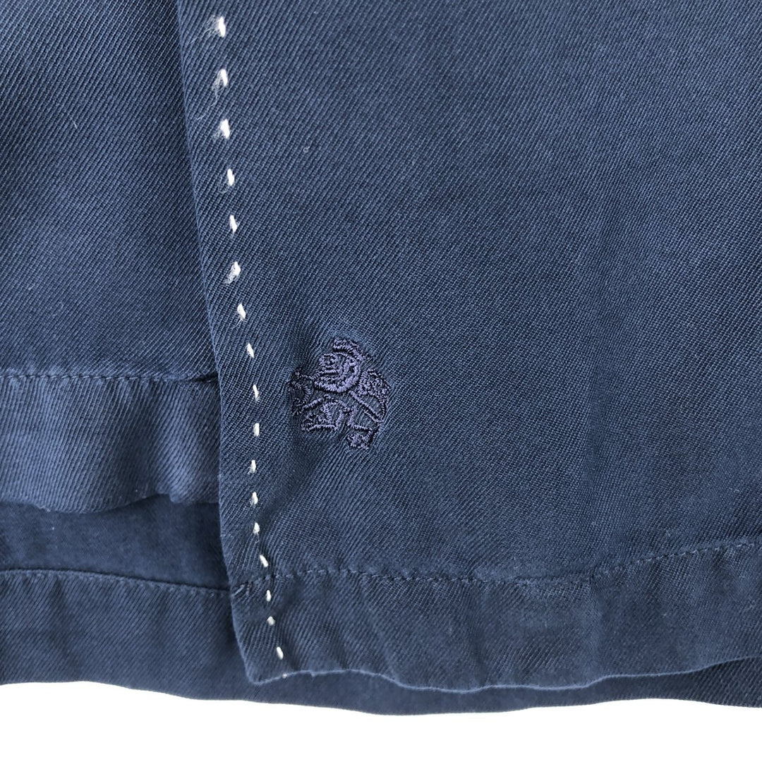 90'S Nat Nast Short-Sleeve Open-Collar Silk Shirt, Men's Size L (Equivalent), Vintage silk navy blue type Vintage Second Hand