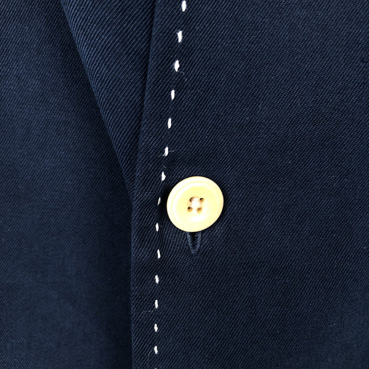90'S Nat Nast Short-Sleeve Open-Collar Silk Shirt, Men's Size L (Equivalent), Vintage silk navy blue type Vintage Second Hand