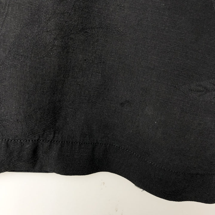 Tommy Bahama short sleeve open collar silk shirt, box shirt, men's XL size silk black type Vintage Second Hand