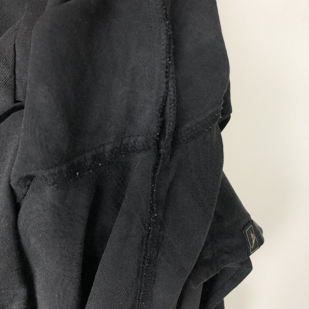 Tommy Bahama short sleeve open collar silk shirt, box shirt, men's XL size silk black type Vintage Second Hand