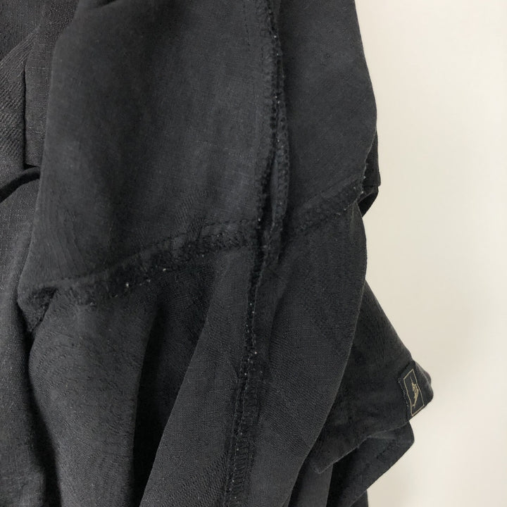 Tommy Bahama short sleeve open collar silk shirt, box shirt, men's XL size silk black type Vintage Second Hand