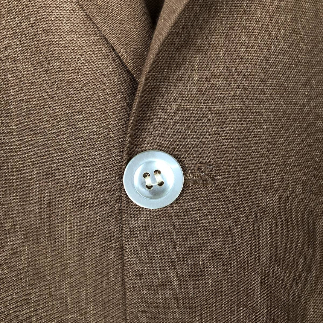 MOHAWK Short-Sleeve Open-Collar Cotton/Poly Shirt, Boxy Fit, Men's Size M polyester brown type Vintage Second Hand